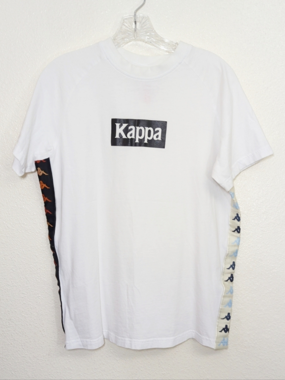 Kappa White Logo Tee with Side Tape